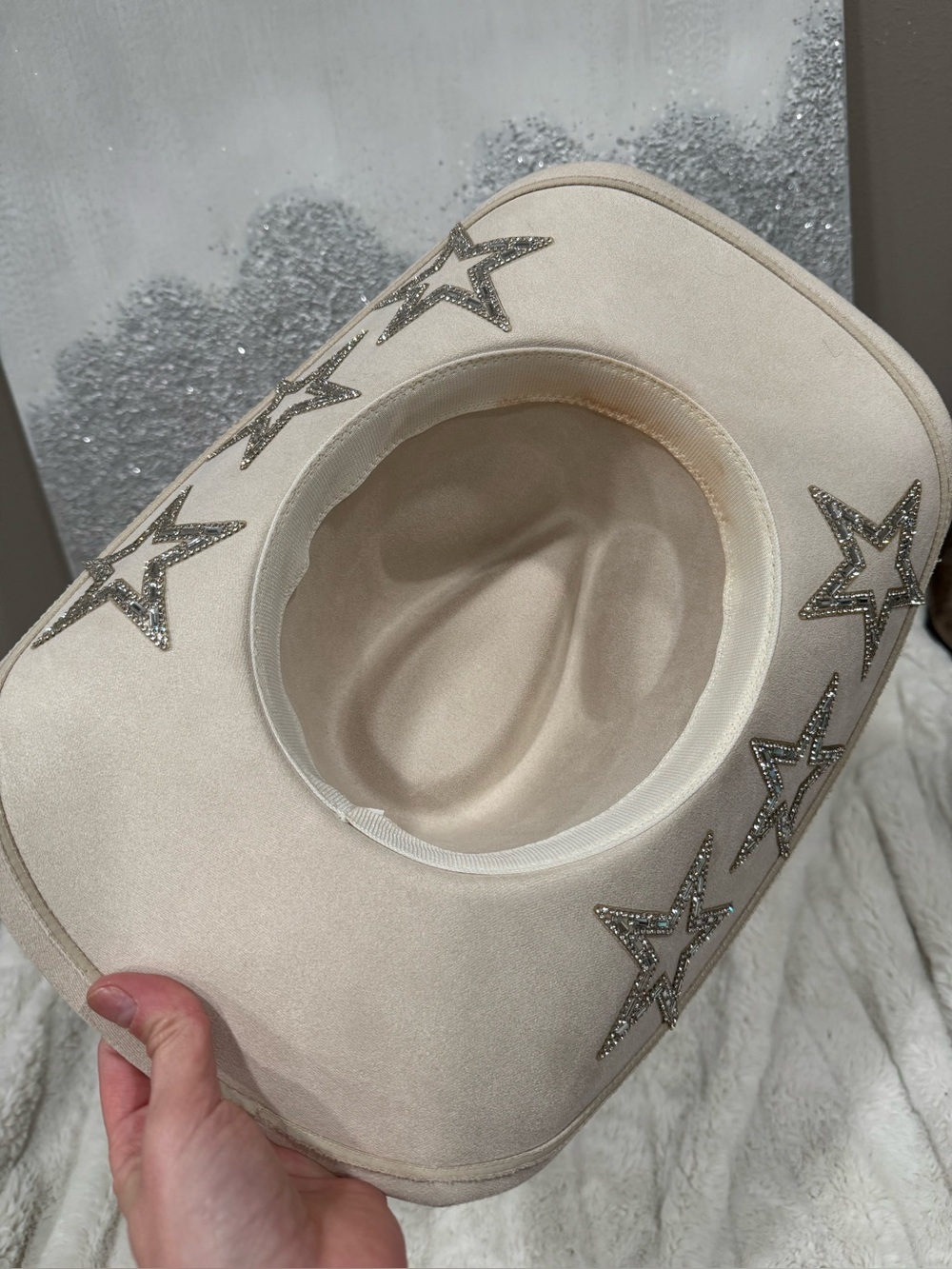 Buckle Cream Star Embellished Cowboy Hat - Picture 7 of 8